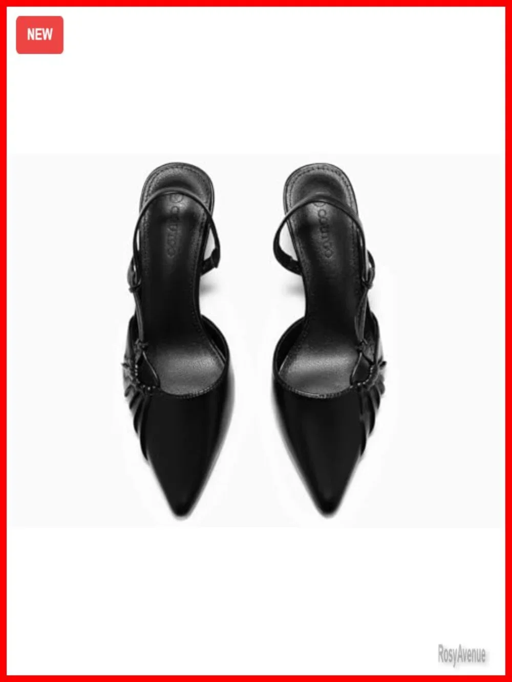 Womens Slingback Kitten Heels Closed Pointed Toe Pumps D'Orsay Dress Shoes